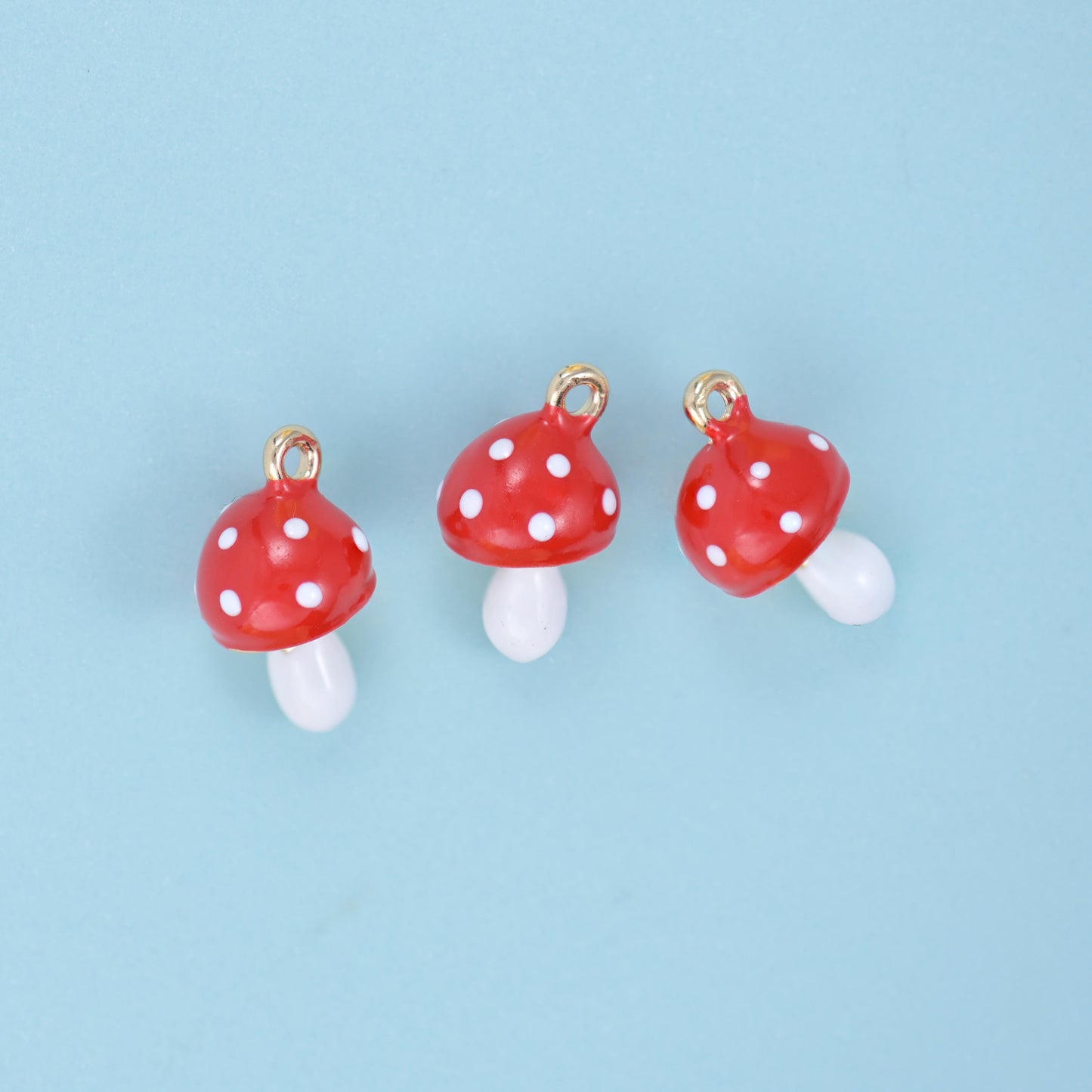 Mushroom cut brass, 18k gold filled, beads