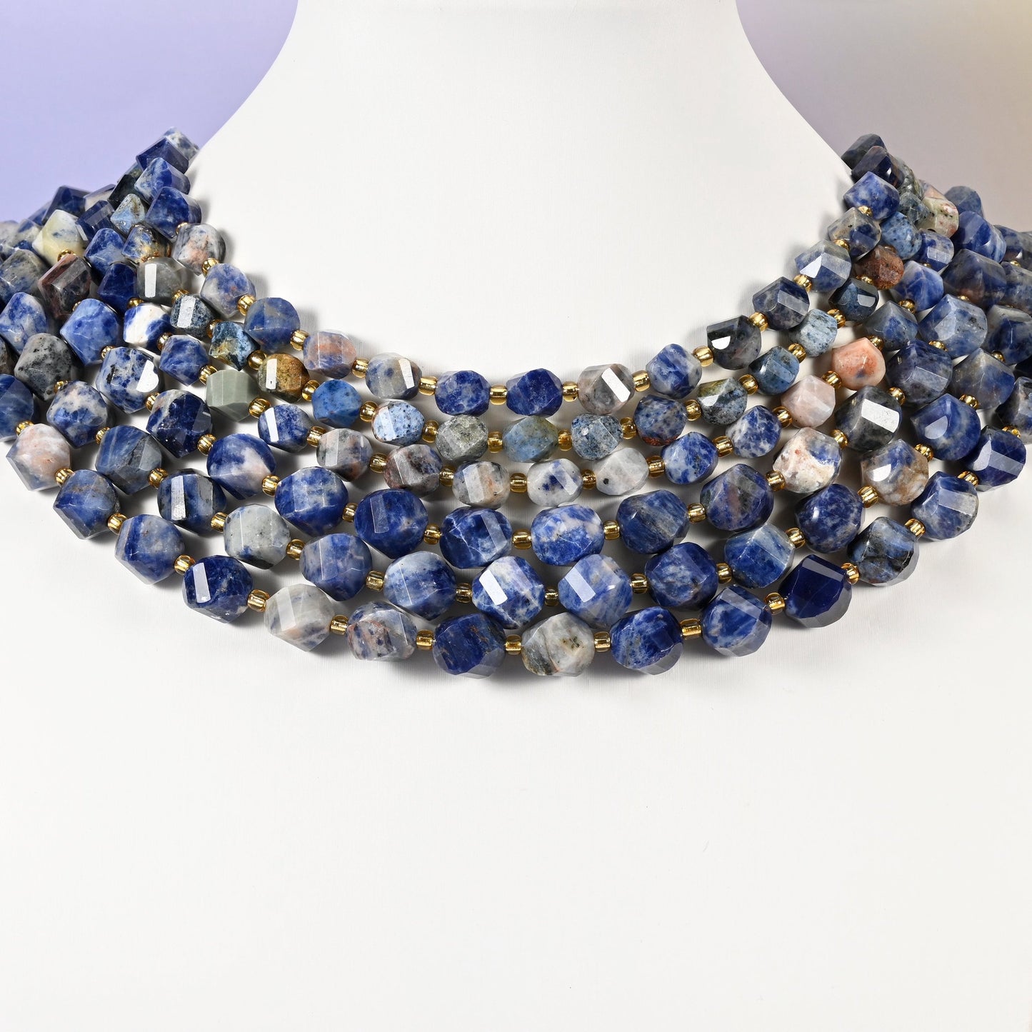 Orange Sodalite beads, spiral twist shape, 8mm and 10mm