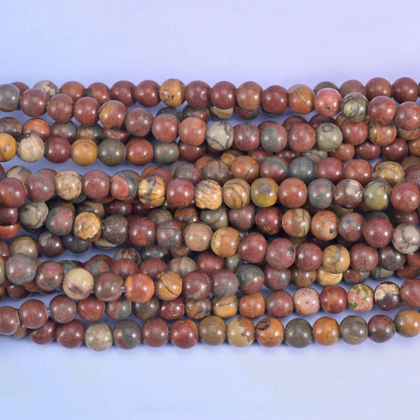 Red Howlite Large Hole Round Beads 6mm 8mm 10mm
