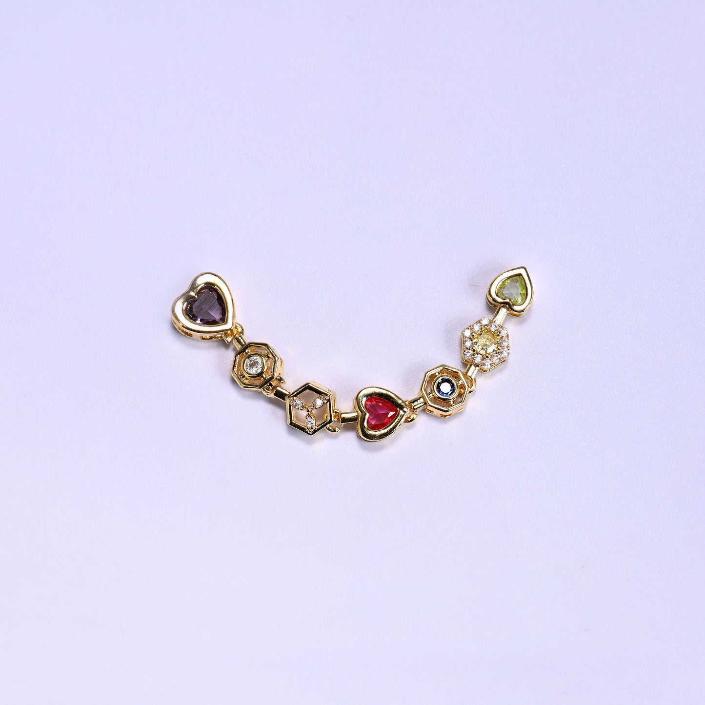 Purple Heart Multicolor Zircon Pendants in a vibrant multicolor mix