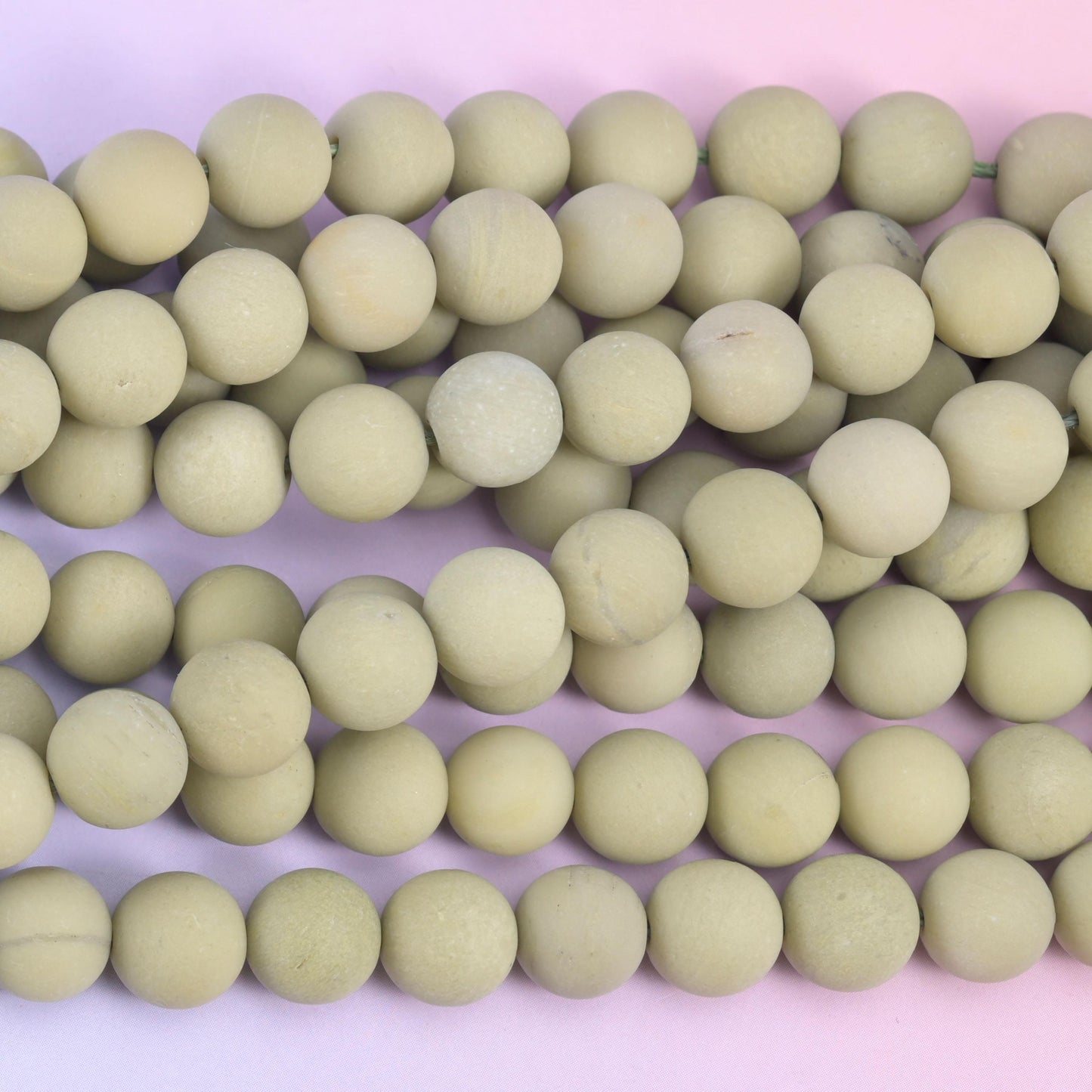 Green Alashan Agate Matte Round Beads 4mm 6mm 8mm 10mm Jewelry Making 15 Inch Strand
