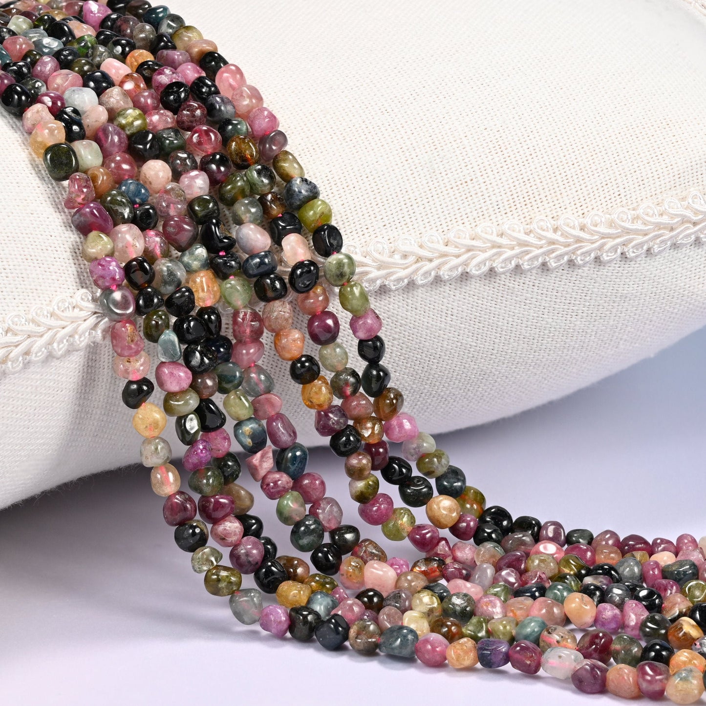 Colorful Tourmaline Tiny Nugget Beads