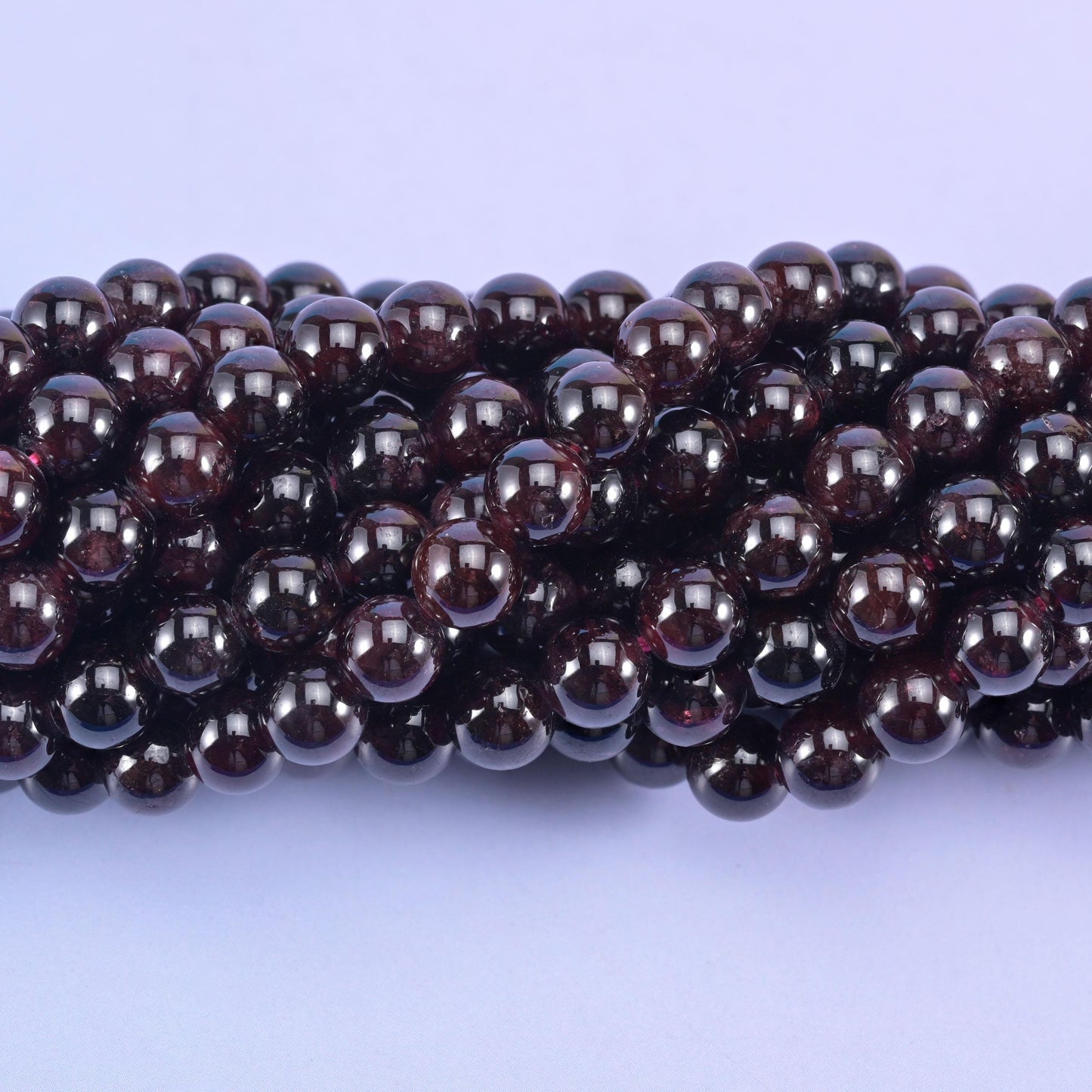 Smooth round cut Red Garnet beads