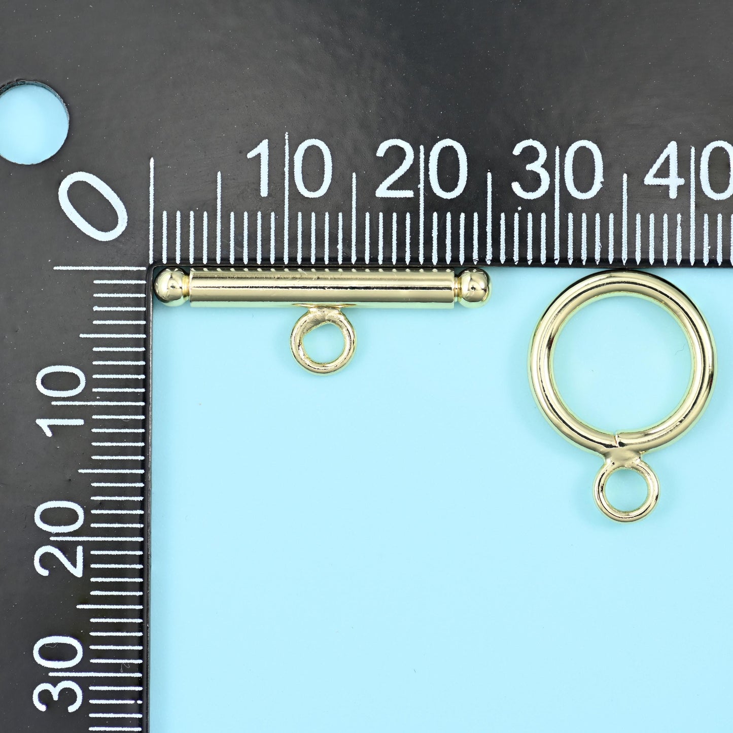 14K Gold Filled Round Toggle Lock Clasps for DIY Jewelry Making Supply