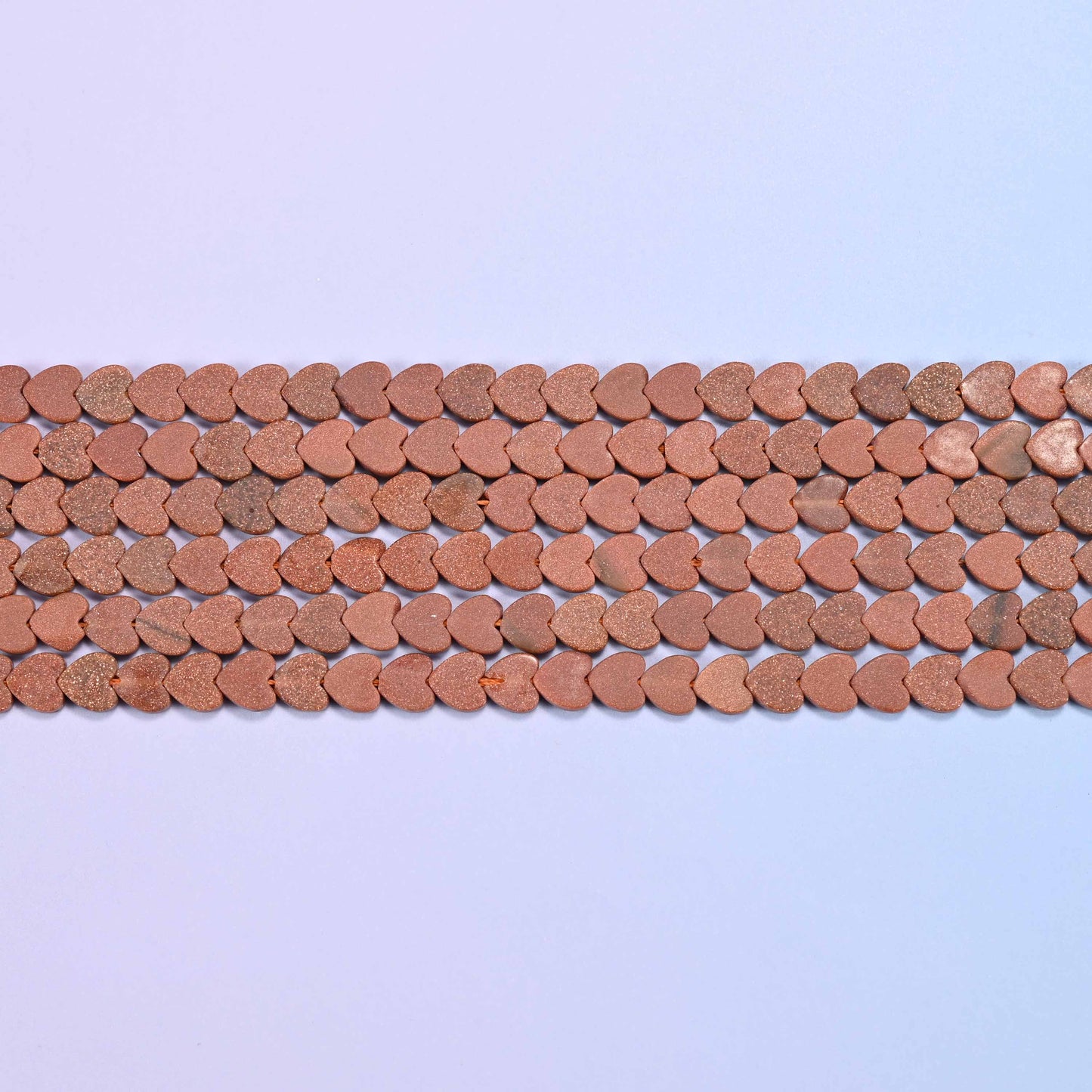 Matte Gold Sandstone Flat Heart Beads: Size 6mm, Jewelry Making, 15 Inch Strand