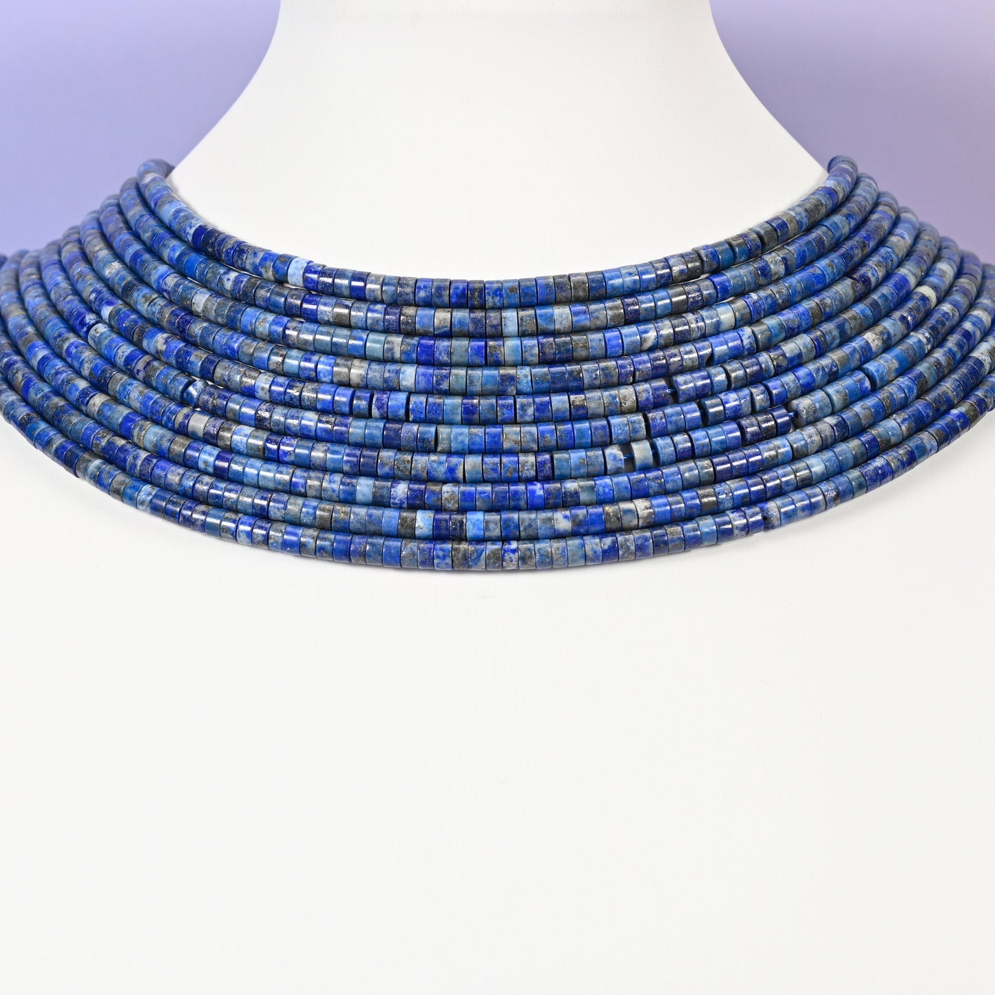 Lapis Lazuli beads, smooth heishi disc, 2x4mm