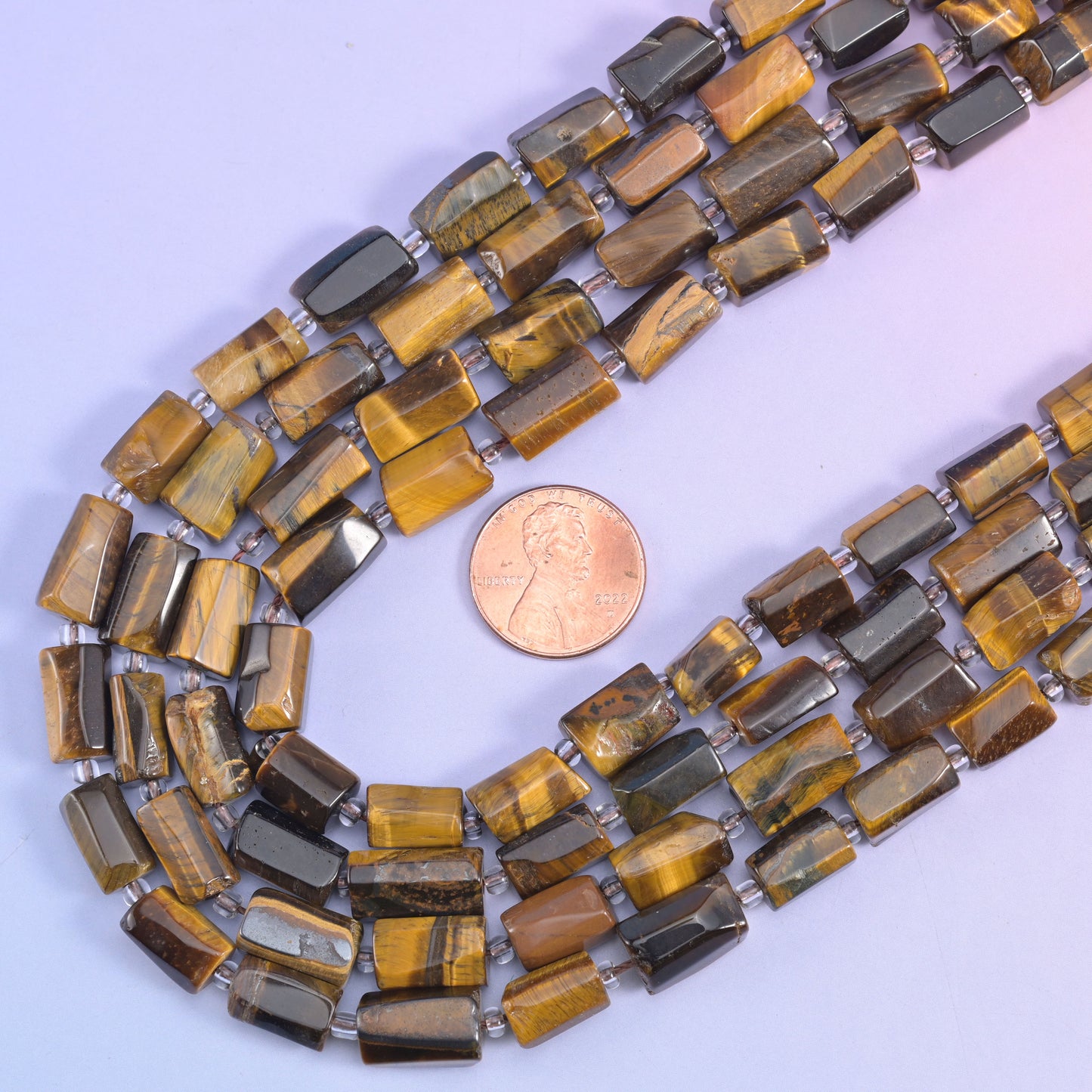Tiger Eye Faceted Tube Beads Size 12x8mm Jewelry Making 15.5 Inch Strand