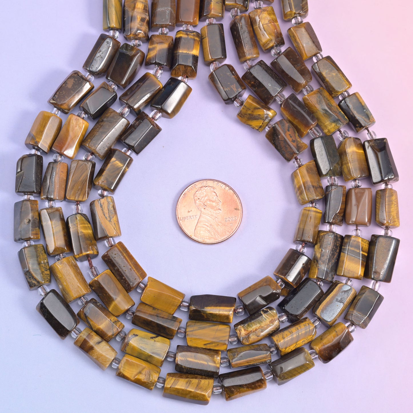 Tiger Eye Faceted Tube Beads Size 12x8mm Jewelry Making 15.5 Inch Strand