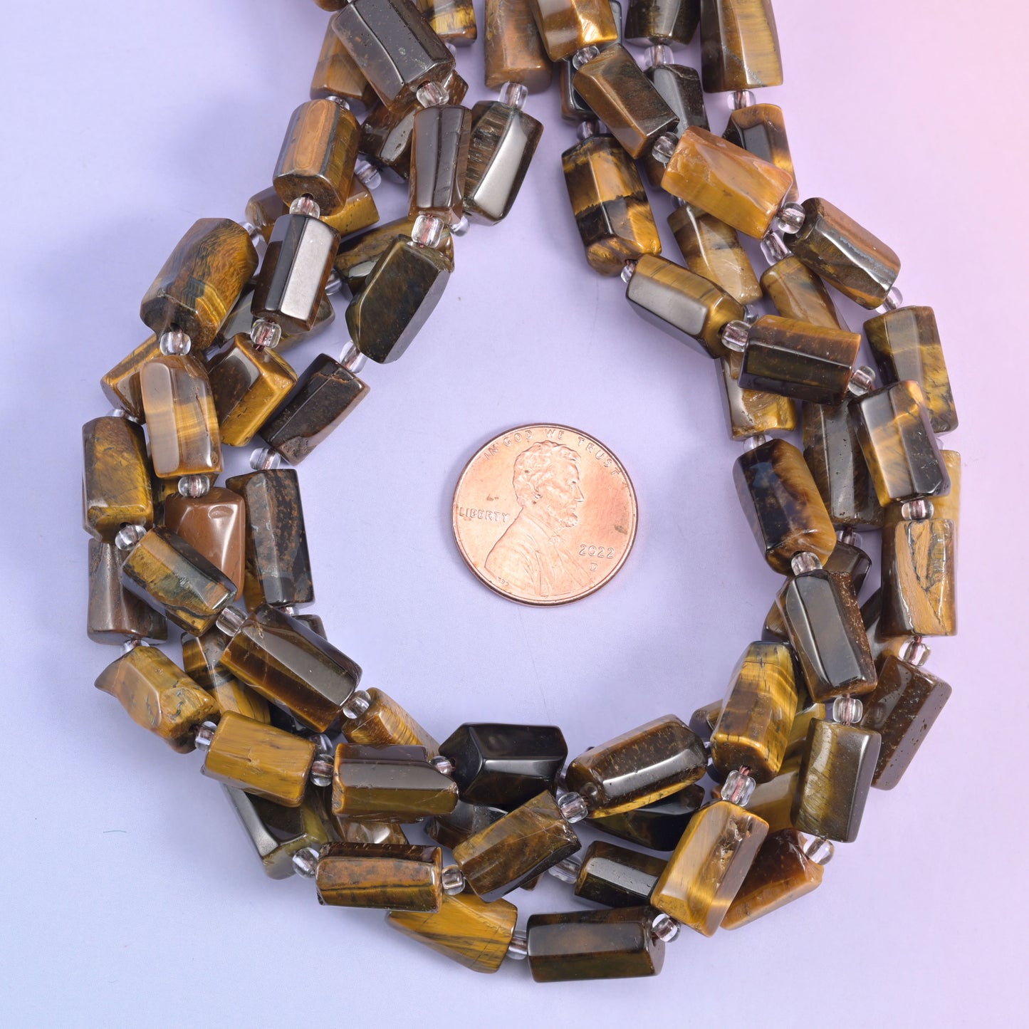 Tiger Eye Faceted Tube Beads Size 12x8mm Jewelry Making 15.5 Inch Strand