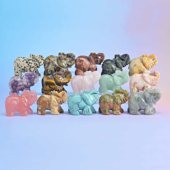 Discover the Charm of Crystal Elephant Figurines in Two Elegant Sizes
