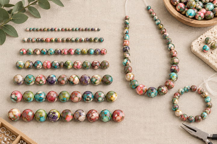 Round Gemstone Bead Sizes: 4mm–14mm for Bracelets & Necklaces
