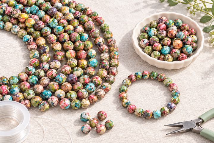 dyed sea sediment jasper beads