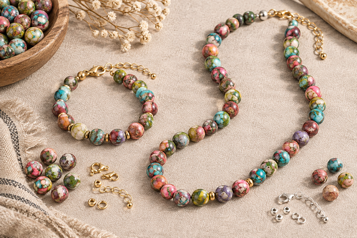 How to Style Multi-Color Jasper Beads in Boho Jewelry