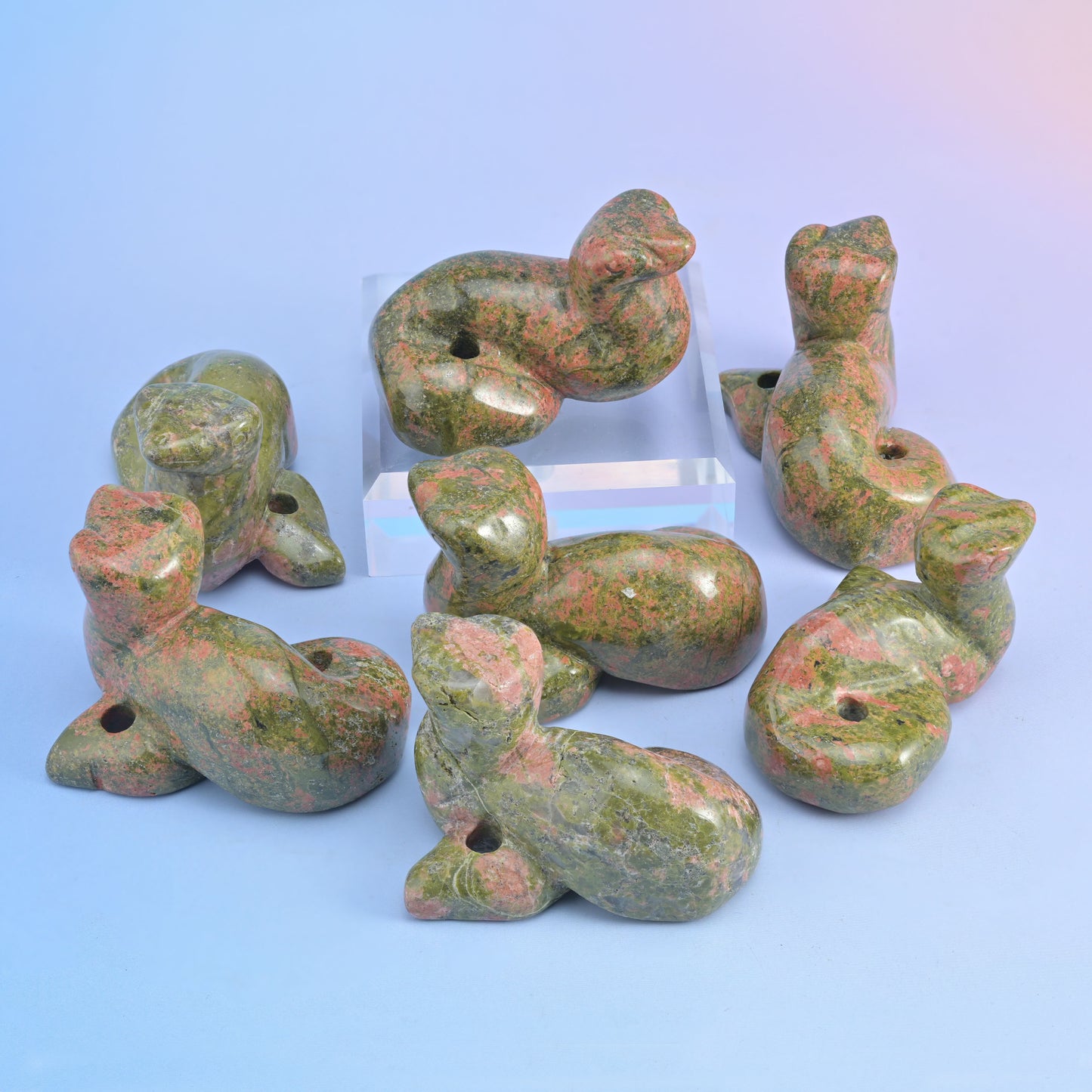 2 Inch Snake Crystal Carving Snake Gemstone Figurines