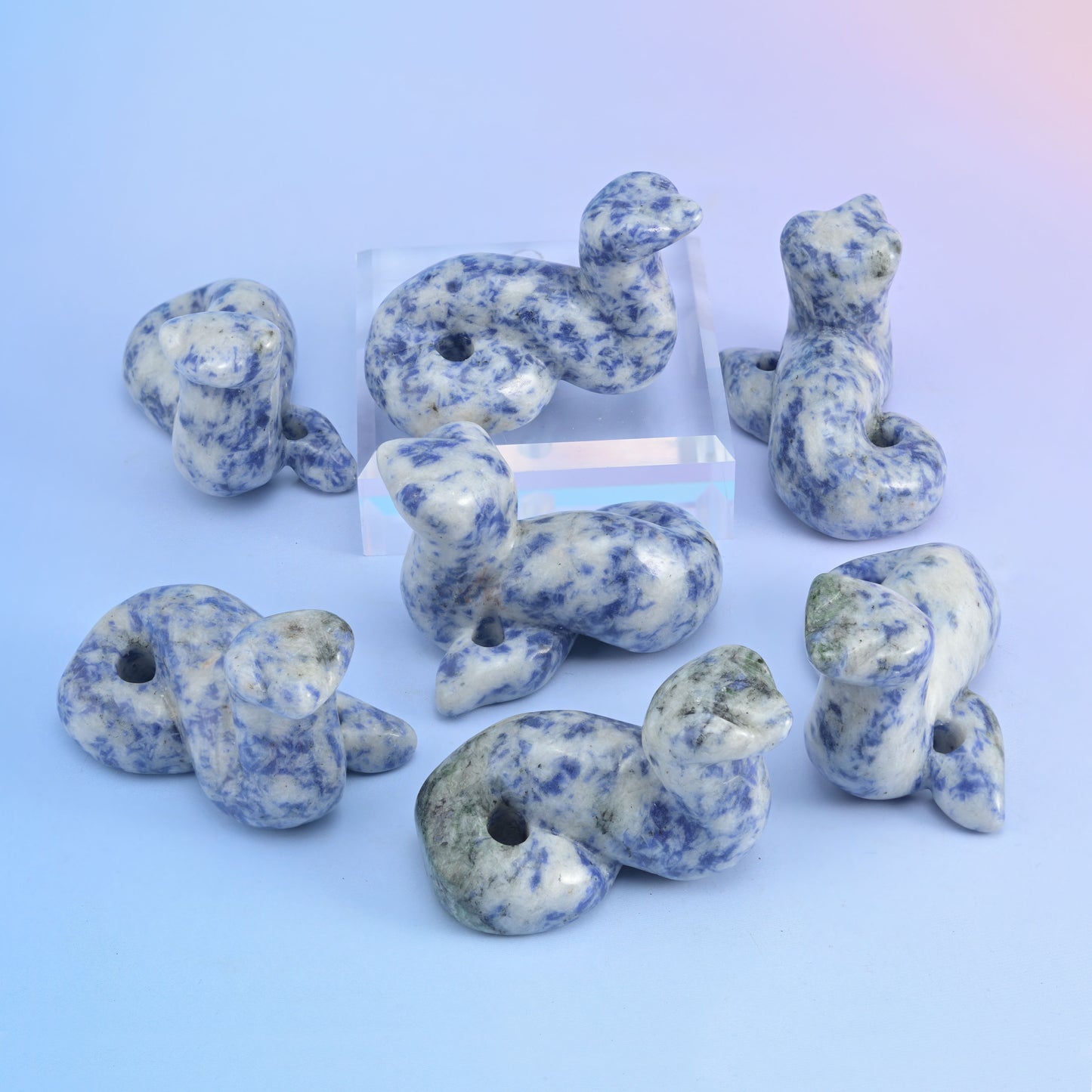 2 Inch Snake Crystal Carving Snake Gemstone Figurines