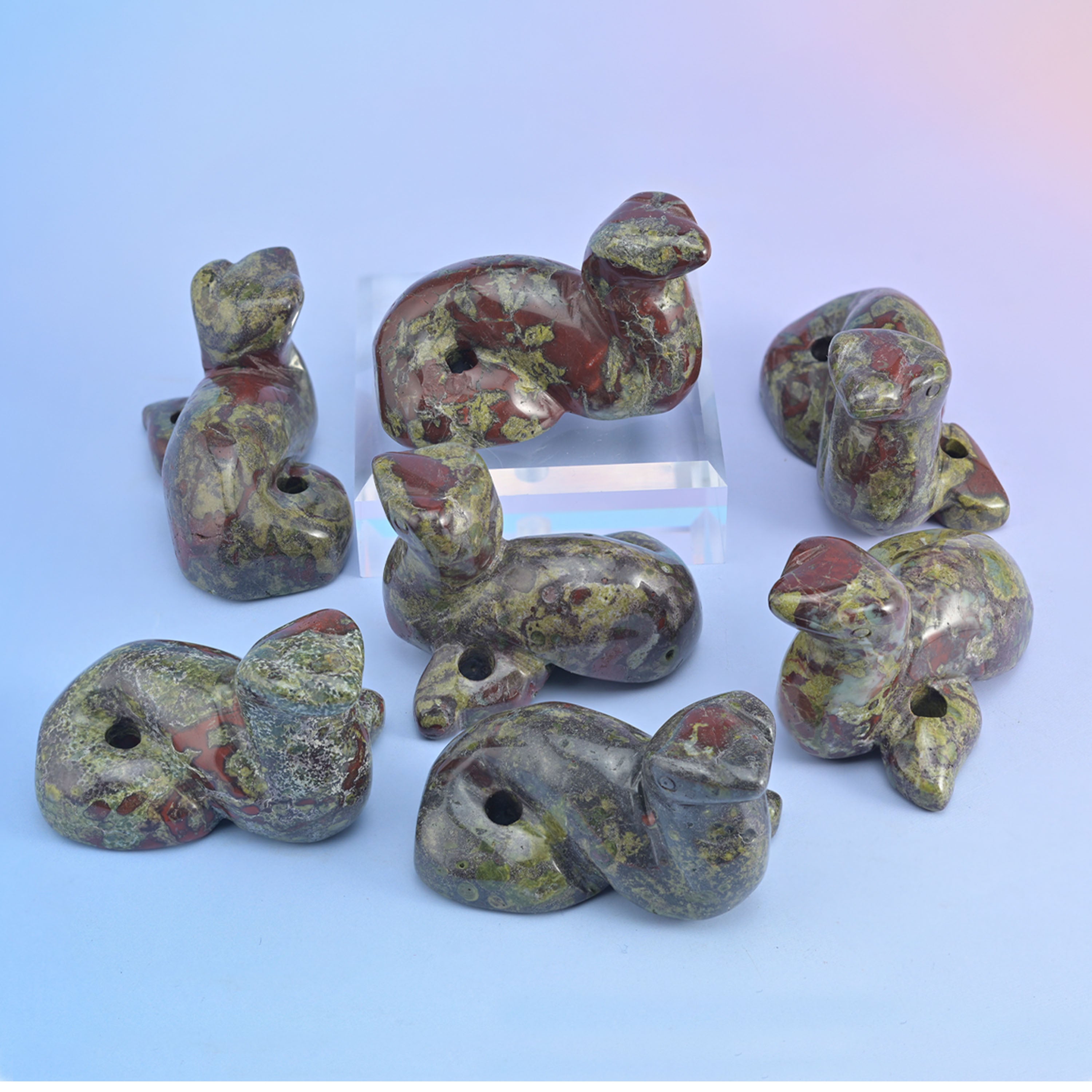 2 Inch Snake Crystal Carving Snake Gemstone Figurines