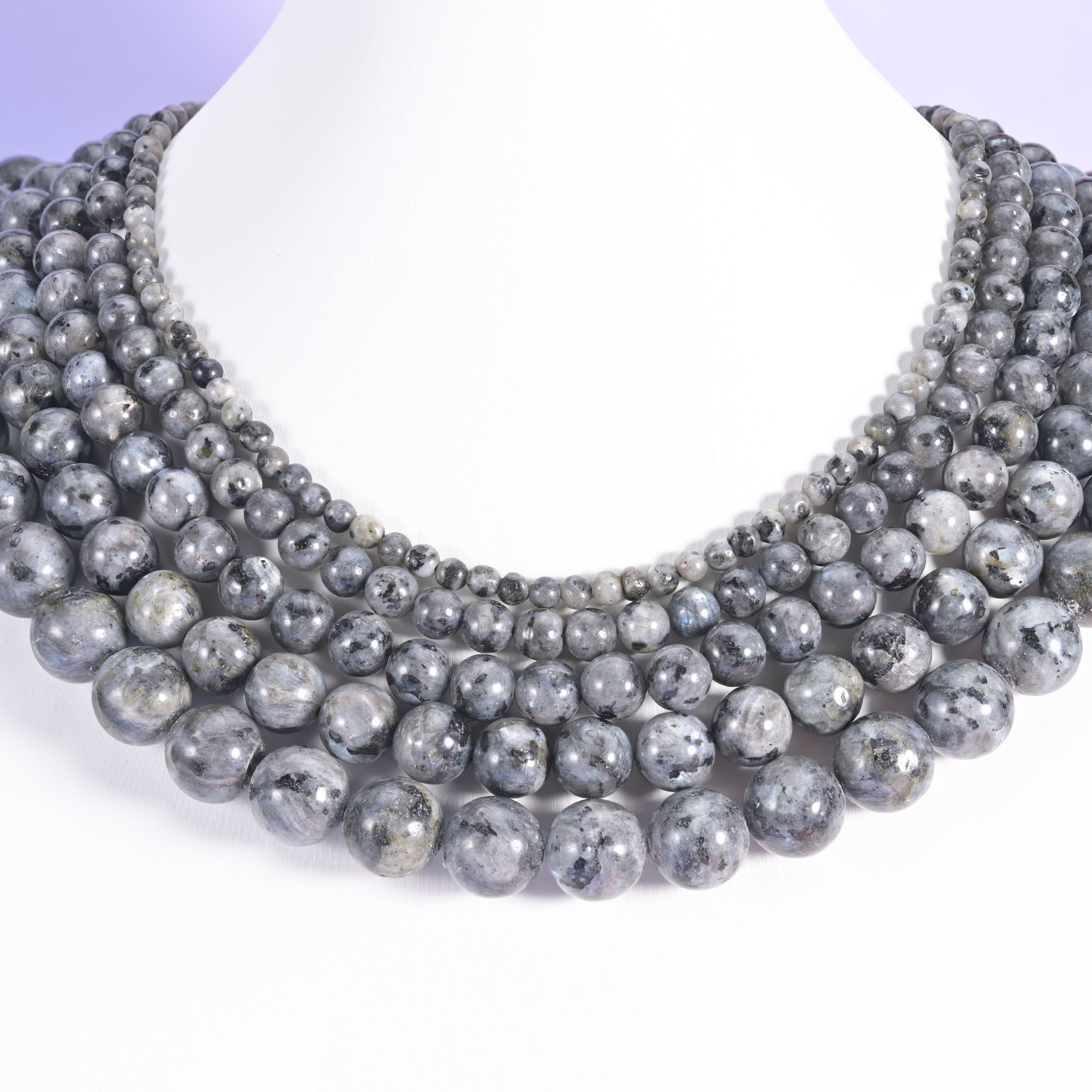 Black Labradorite Smooth Round Beads 6mm 8mm 10mm Jewelry Making 15.5 Inch Strand