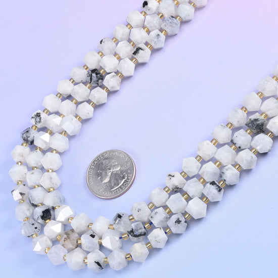 10mm Diamond Rhombus Faceted 8 Sides Beads - Jewelry Making - 15.5 Inches Strand Length - S5 - Mycrazycrystal