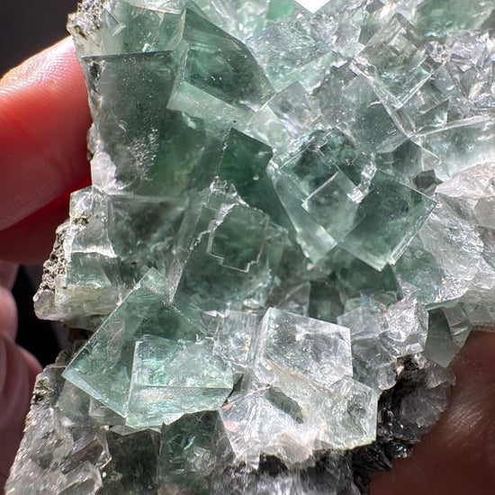 9 oz Moss Transparent Green Cubic Fluorite Mineral Specimen -14