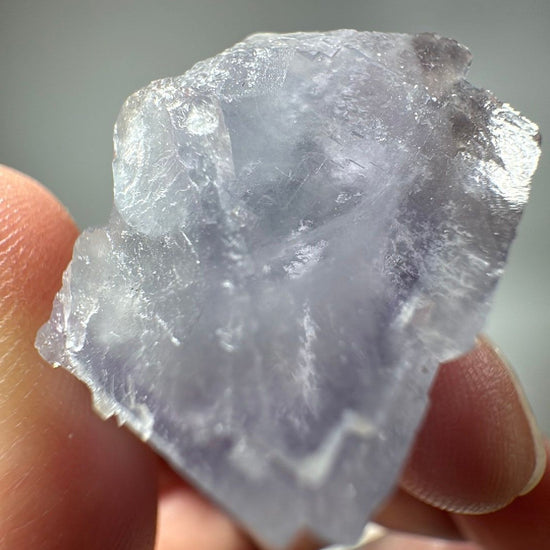 0.81 oz Purple Cubic Fluorite with white Quartz Mineral Specimen -16