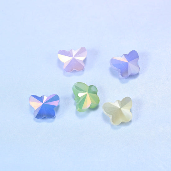 Colorful Butterfly Glass Beads: Jewelry Making Supply