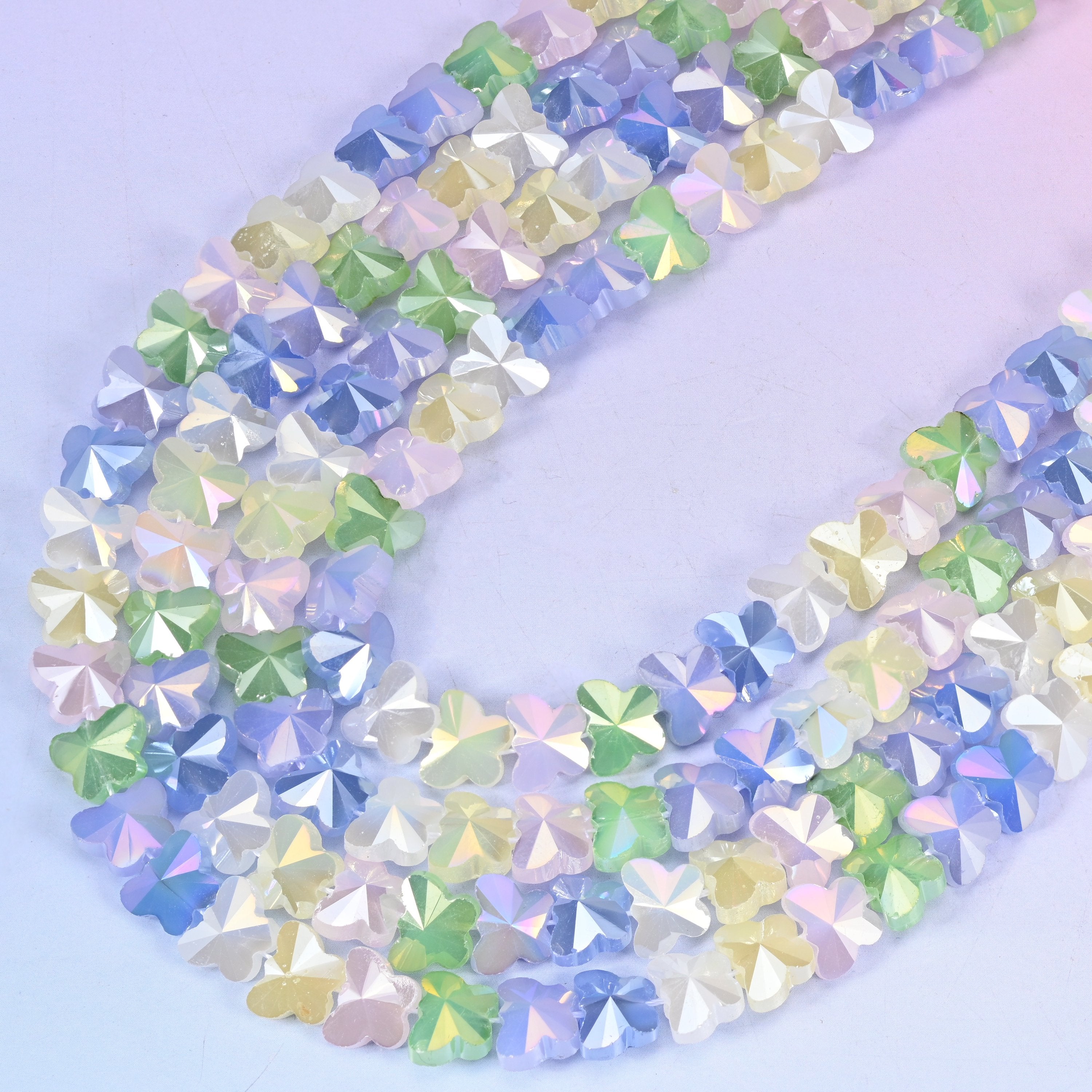 Colorful Butterfly Glass Beads: Jewelry Making Supply