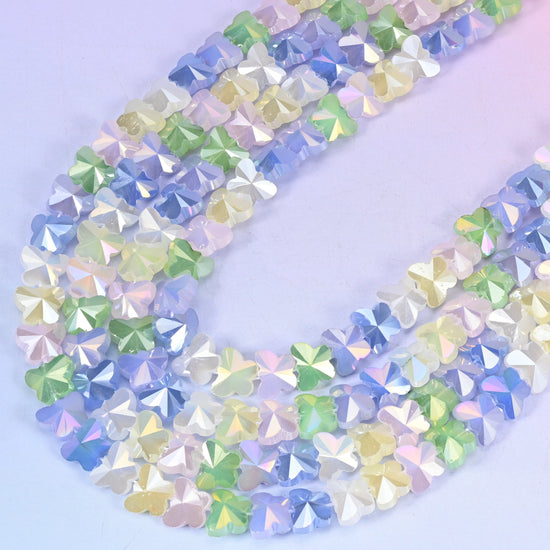 Colorful Butterfly Glass Beads: Jewelry Making Supply