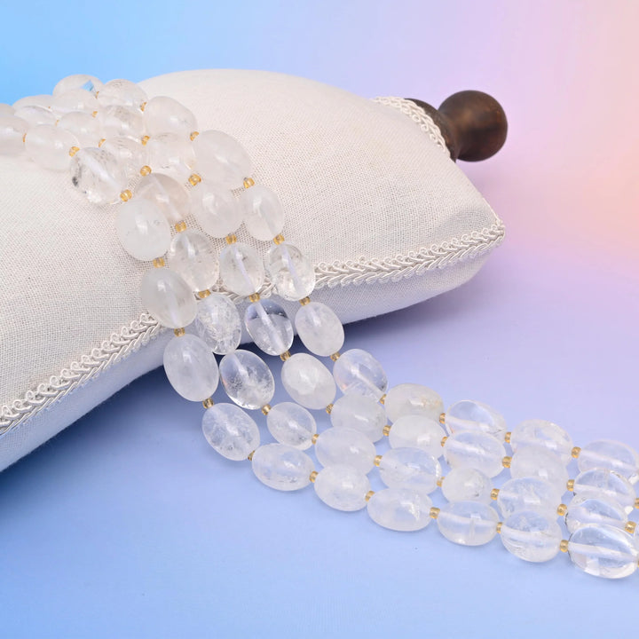 Clear Quartz Gemstone Beads, Chunky Oval Nuggets, Size 10-17mm, 15.5 Inch Strand for DIY Jewelry Making - Mycrazycrystal