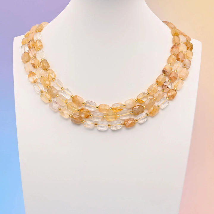 Natural Golden Healer Faceted Rectangular Gemstone Beads, Size 10x8mm Rectangle Beads, DIY Jewelry Making Beads, 15.5 Inches Per Strand - Mycrazycrystal