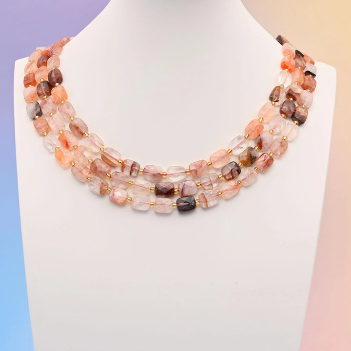 Natural Red Hematoid Faceted Rectangular Gemstone Beads, Bead Size 10x8mm Rectangle Beads, DIY Jewelry Making Beads, 15.5 Inches Per Strand - Mycrazycrystal