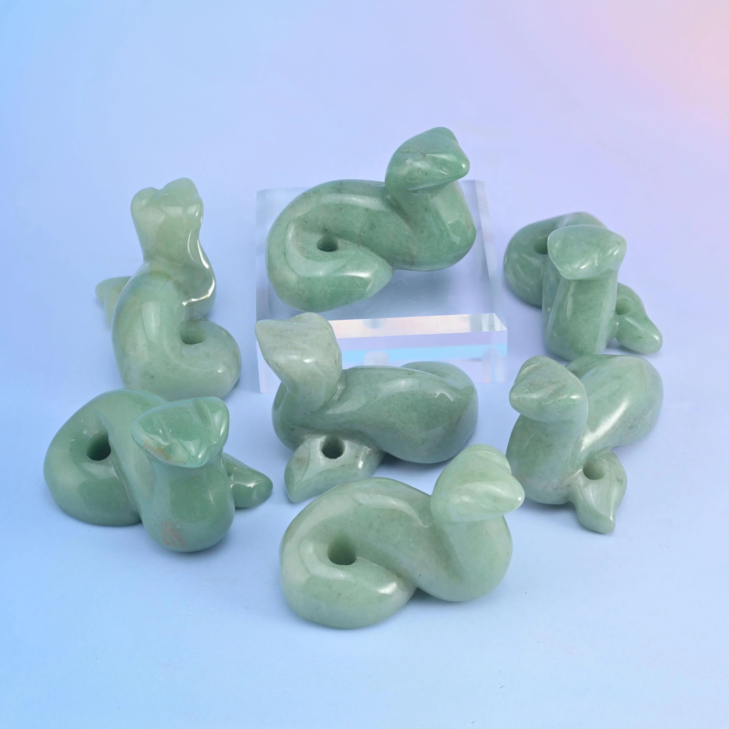 2" Snake Small Crystal Carving, Snake Gemstone Figurine, Home Decoration, Gift for Everyone - Mycrazycrystal