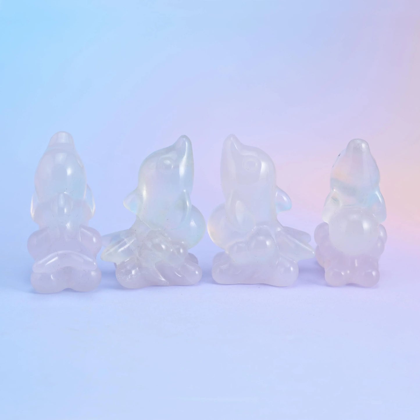 1.5" Cute Small Dolphin Crystal Carving, Dolphin Gemstone Figurine - Mycrazycrystal