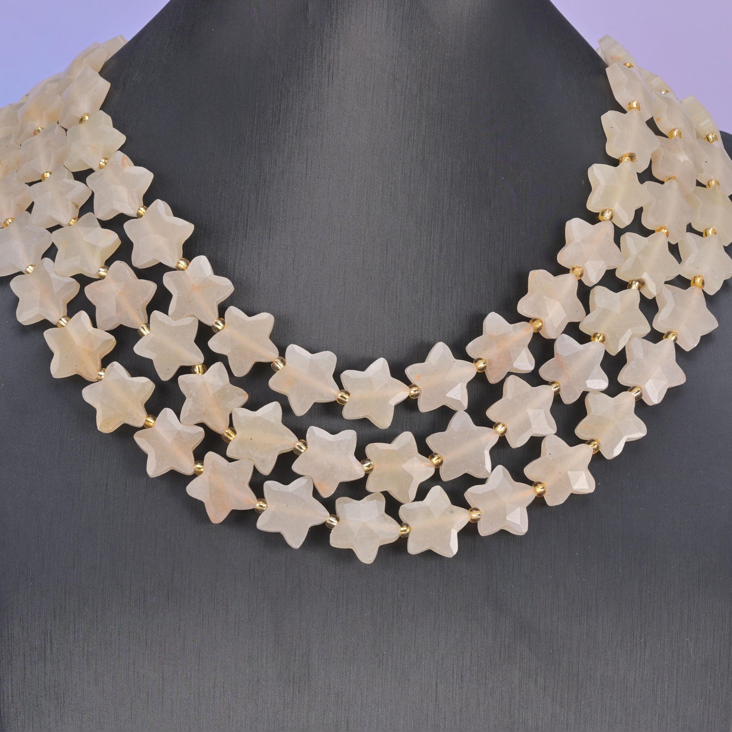 Natural Yellow Jade 5 Pointed Star Faceted Gemstone Beads, Size 14mm - Mycrazycrystal