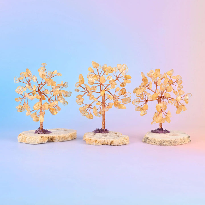 3.5" Crystal Tree of Life, Druzy Agate Base, Gemstone Tree, Copper Wire Branches, Gift - Mycrazycrystal