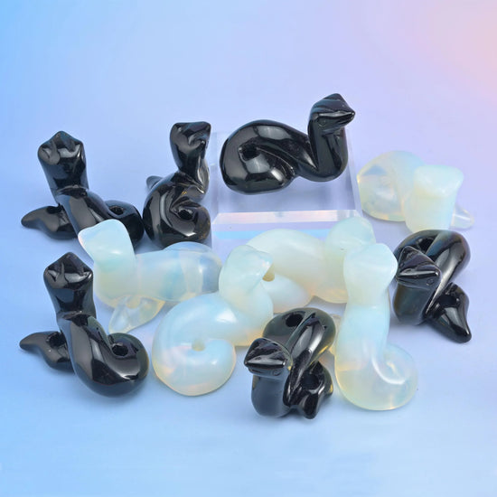 2" Snake Small Crystal Carving, Snake Gemstone Figurine, Home Decoration, Gift for Everyone - Mycrazycrystal