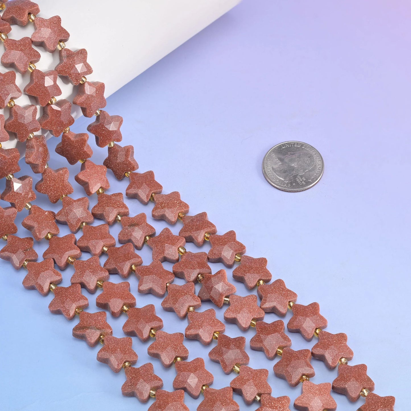 Gold Sandstone 5 Pointed Star Faceted Gemstone Beads, Size 14mm - Mycrazycrystal