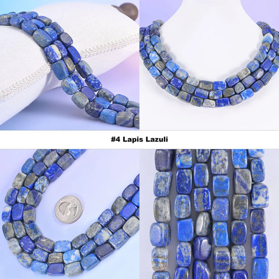 Natural Gemstone Irregular Rectangle Cube Nugget Beads, Size Vary from 9mm-14mm - Mycrazycrystal