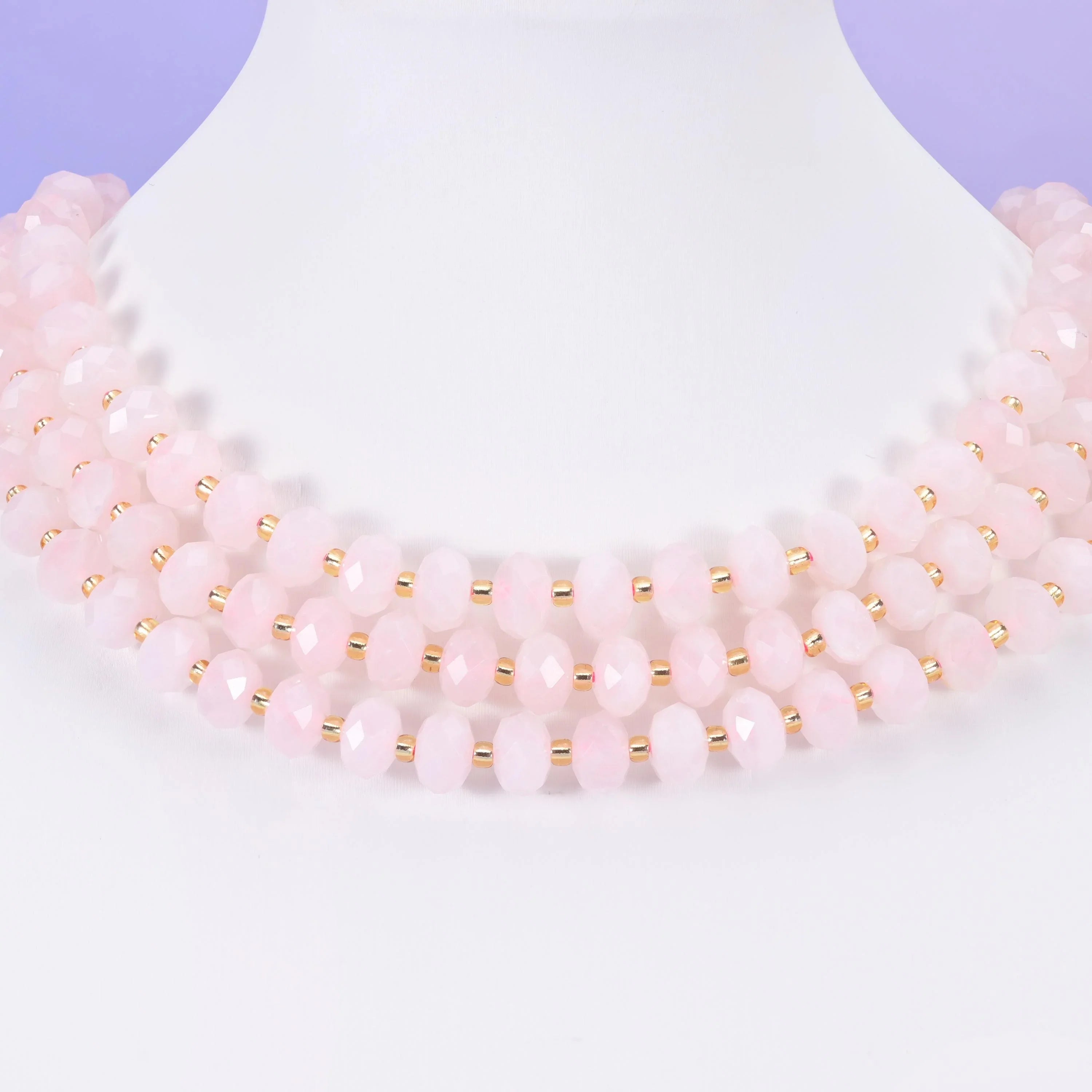Rose Quartz Faceted Rondelle Beads Size 6x10mm Jewelry Making 15.5 Inch Strand