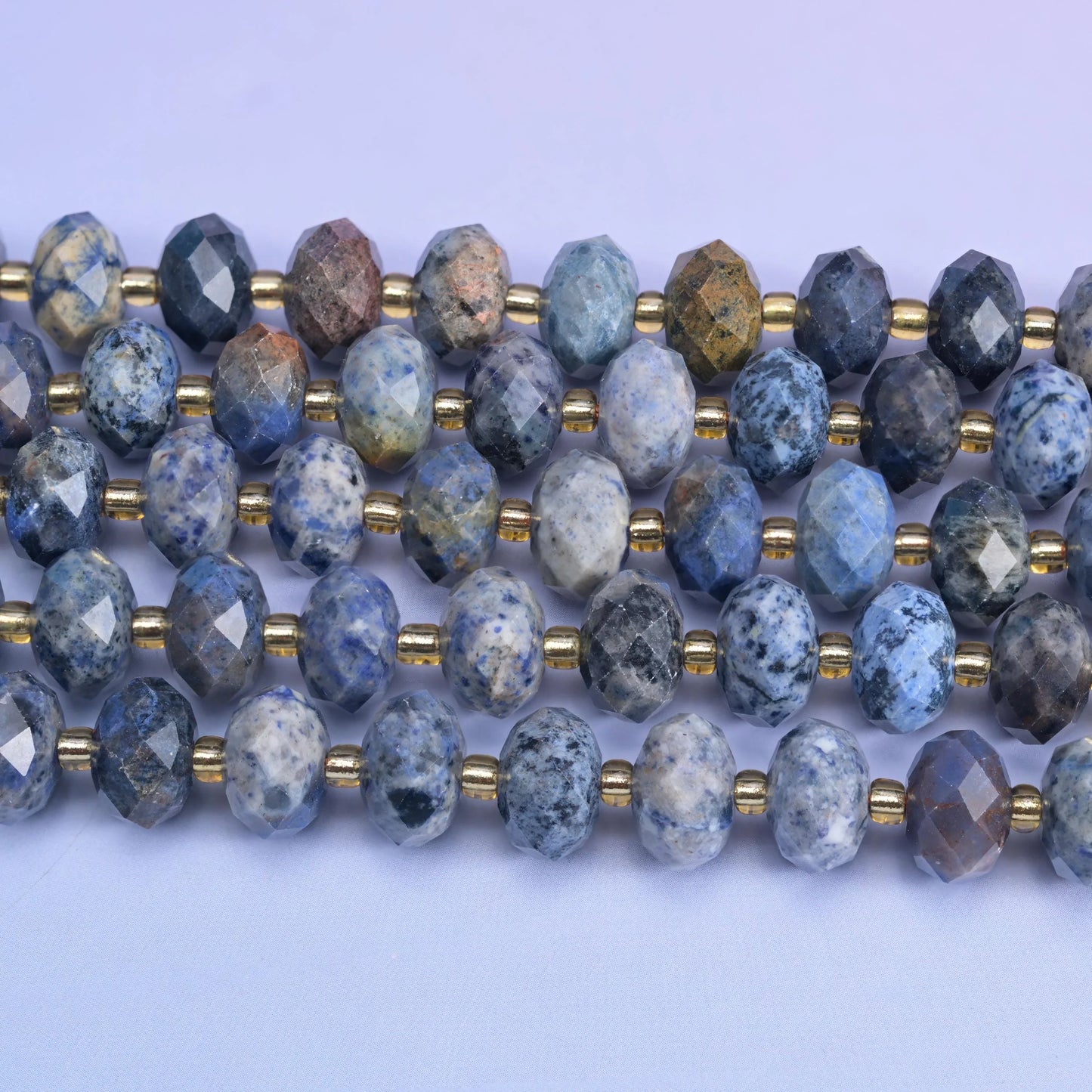 Sunset Dumortierite Faceted Rondelle Beads Size 6x10mm Jewelry Making 15.5 Inch Strand