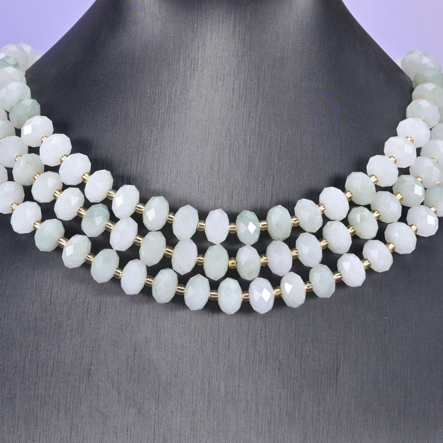 Tianshan Jade Faceted Rondelle Beads Size 6x10mm Jewelry Making 15.5 Inches Strand