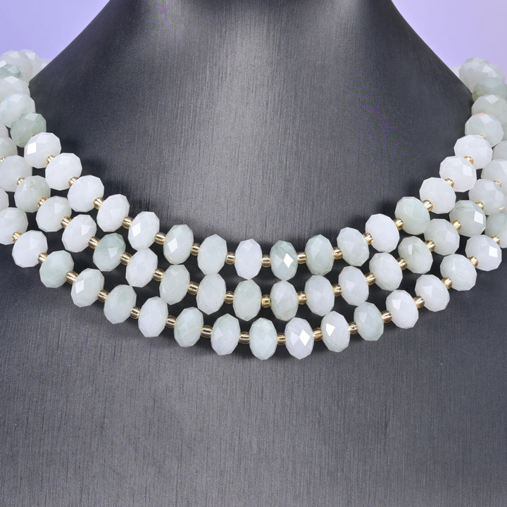 Tianshan Jade Faceted Rondelle Beads Size 6x10mm Jewelry Making 15.5 Inches Strand