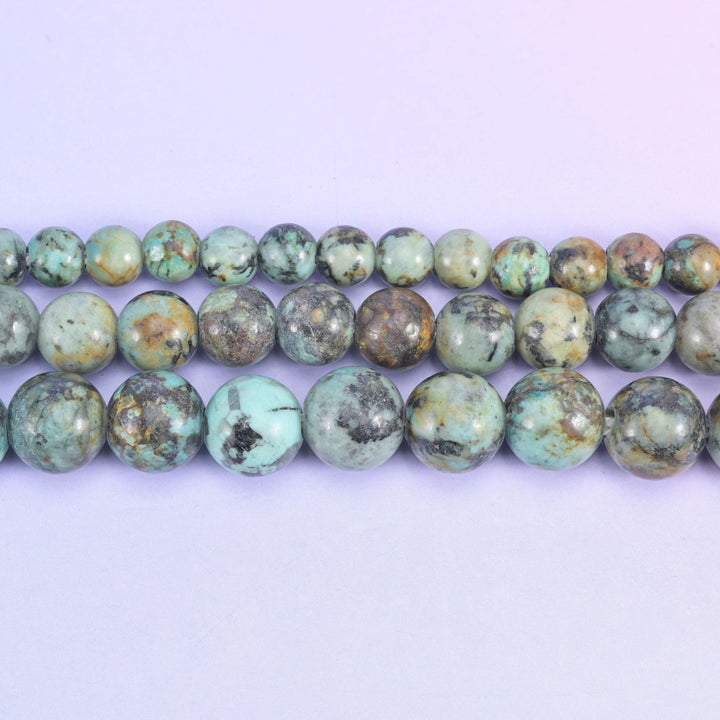 2-2.5mm Hole African Howlite Smooth Round Beads 6mm 8mm 10mm Jewelry Making 8 Inch Strand