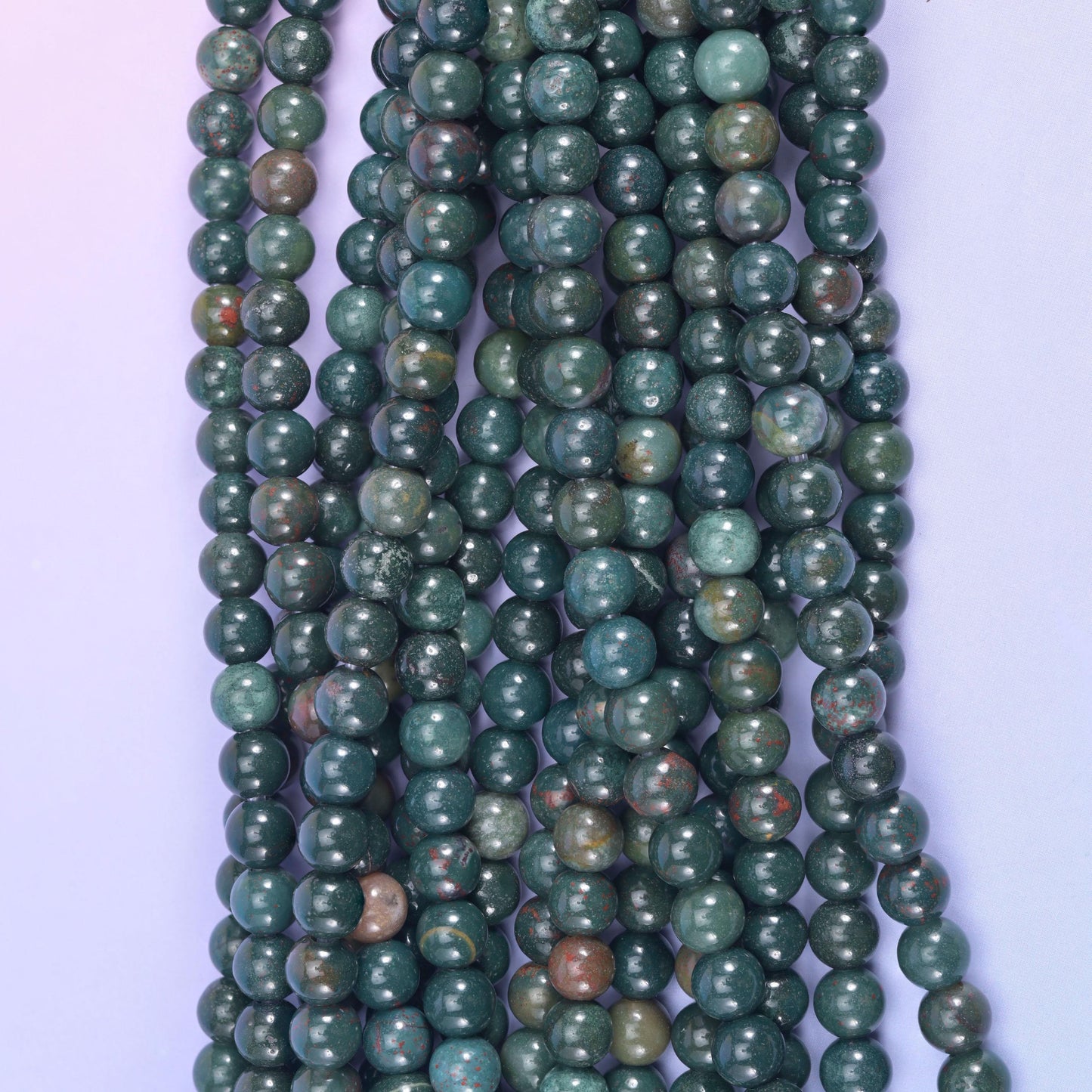 2-2.5mm Hole Oriental Jasper Smooth Round Beads 6mm 8mm 10mm Jewelry Making 8 Inch Strand