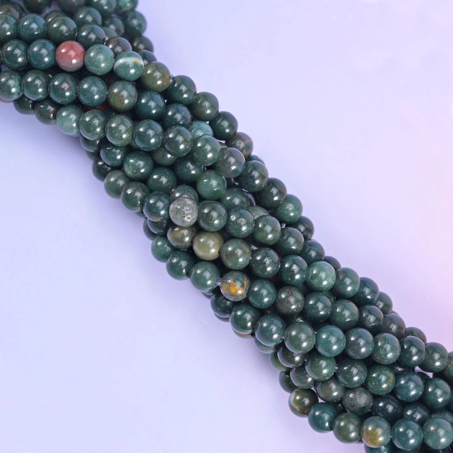 2-2.5mm Hole Oriental Jasper Smooth Round Beads 6mm 8mm 10mm Jewelry Making 8 Inch Strand