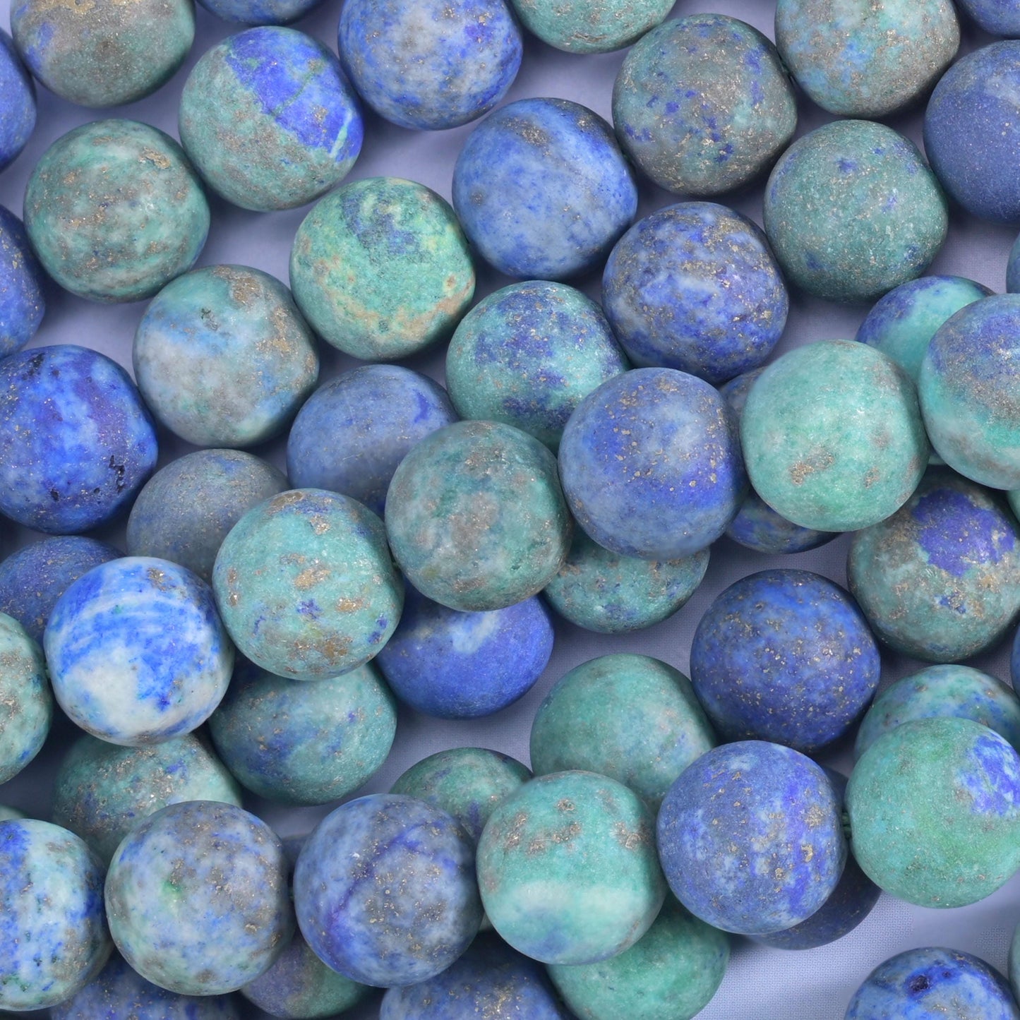 Phoenix Lapis Matte Round Beads 4mm 6mm 8mm 10mm Jewelry Making 15 Inch Strand