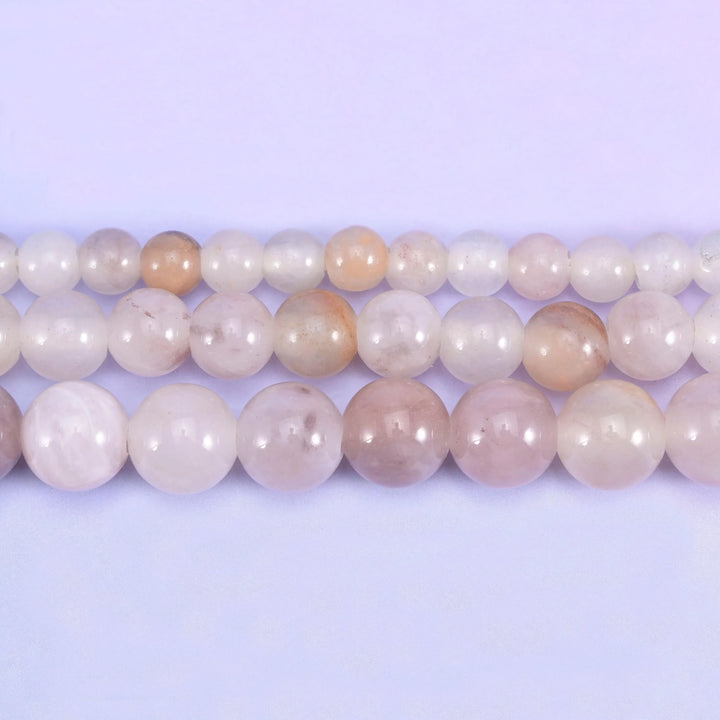 2-2.5mm Hole Lavender Quartz Smooth Round Beads 6mm 8mm 10mm Jewelry Making 8 Inch Strand