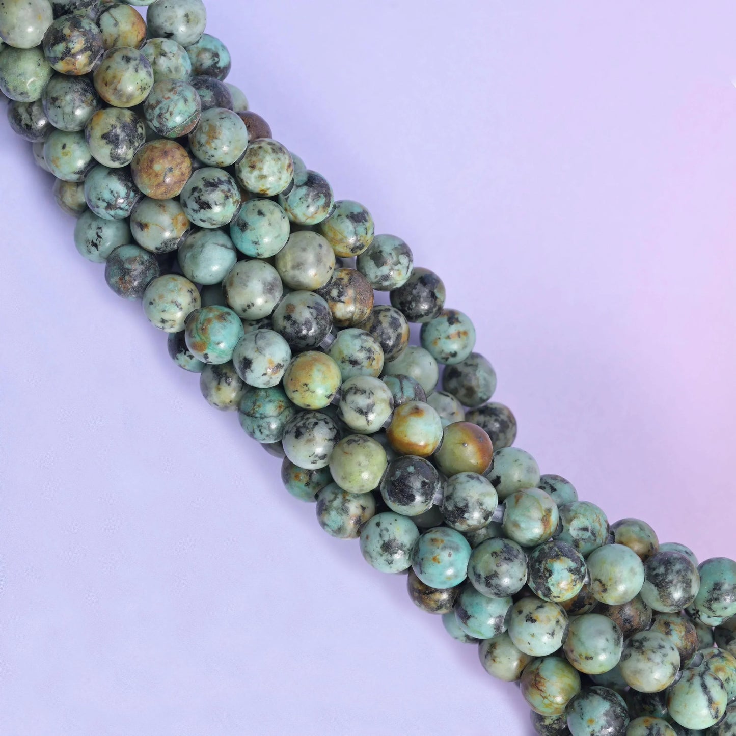 2-2.5mm Hole African Howlite Smooth Round Beads 6mm 8mm 10mm Jewelry Making 8 Inch Strand