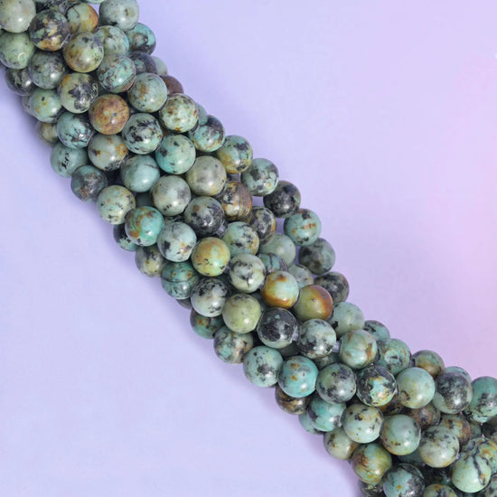 2-2.5mm Hole African Howlite Smooth Round Beads 6mm 8mm 10mm Jewelry Making 8 Inch Strand