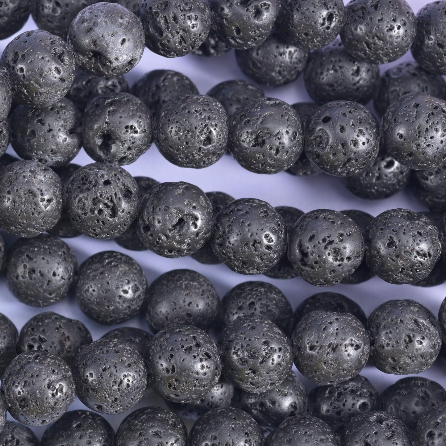 Lava Rock Beads for Jewelry Making – Smooth Round Strands