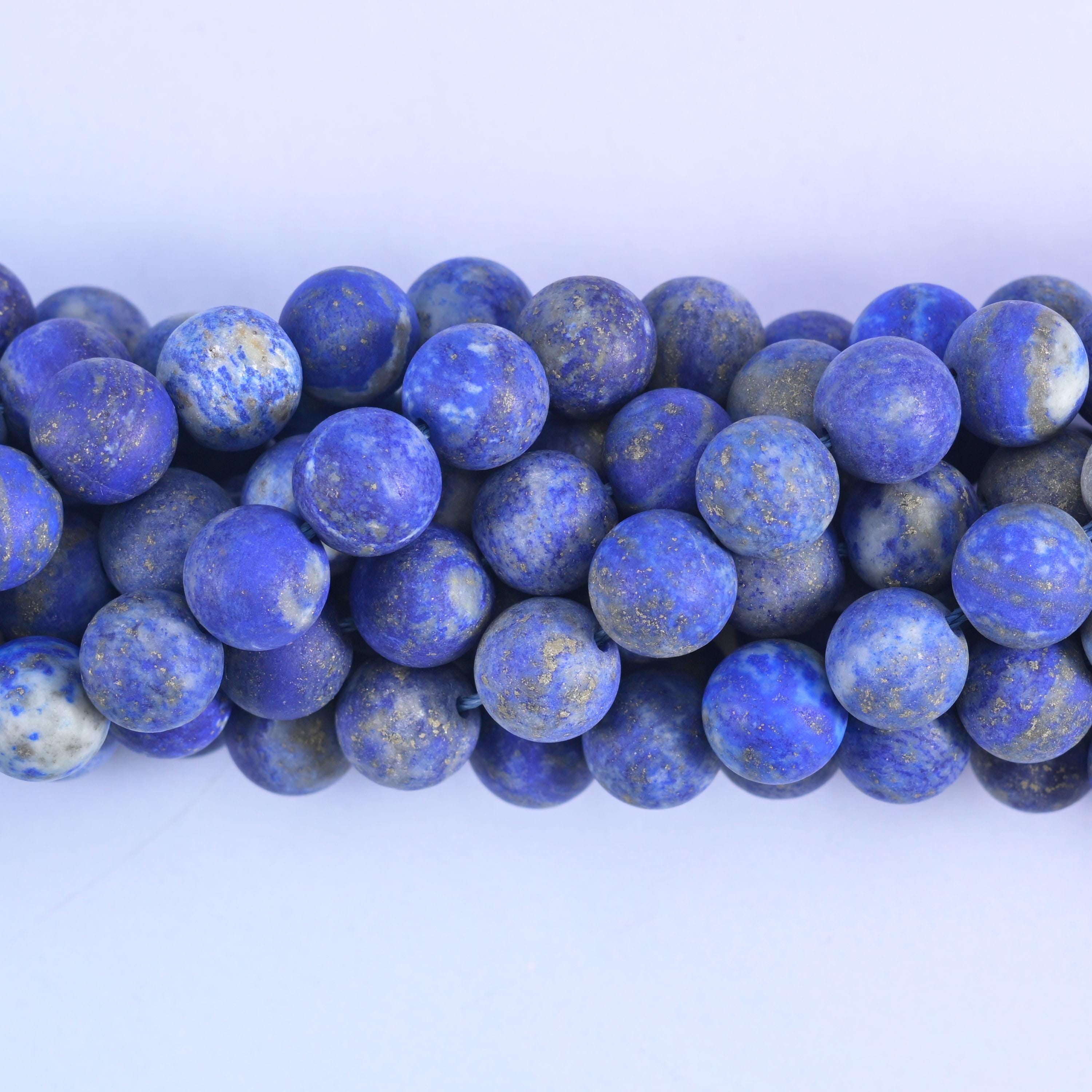 Lapis Lazuli Matte Round Beads